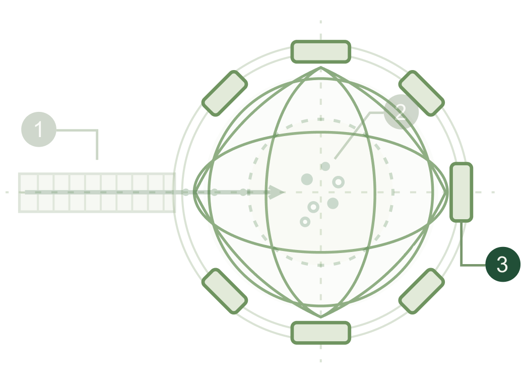 Reactor diagram with the superconducting magnets highlighted